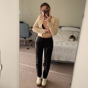 etro black straight leg pants